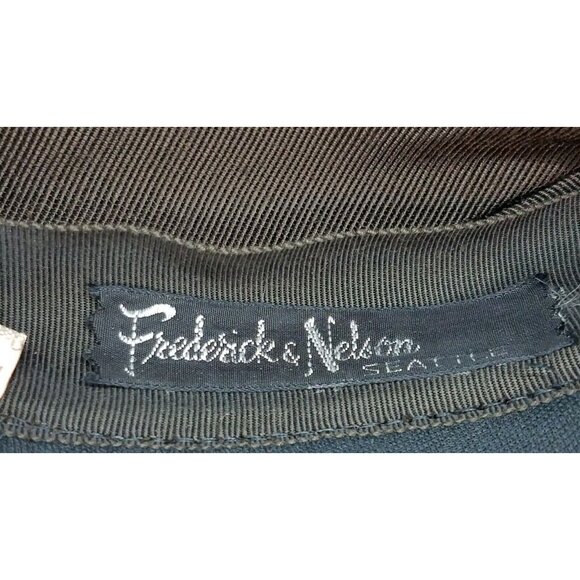 Rabbit Fur Pillbox Hat Frederick & Nelson Seattle Vintage Deep Brown 1960's  - Picture 6 of 8